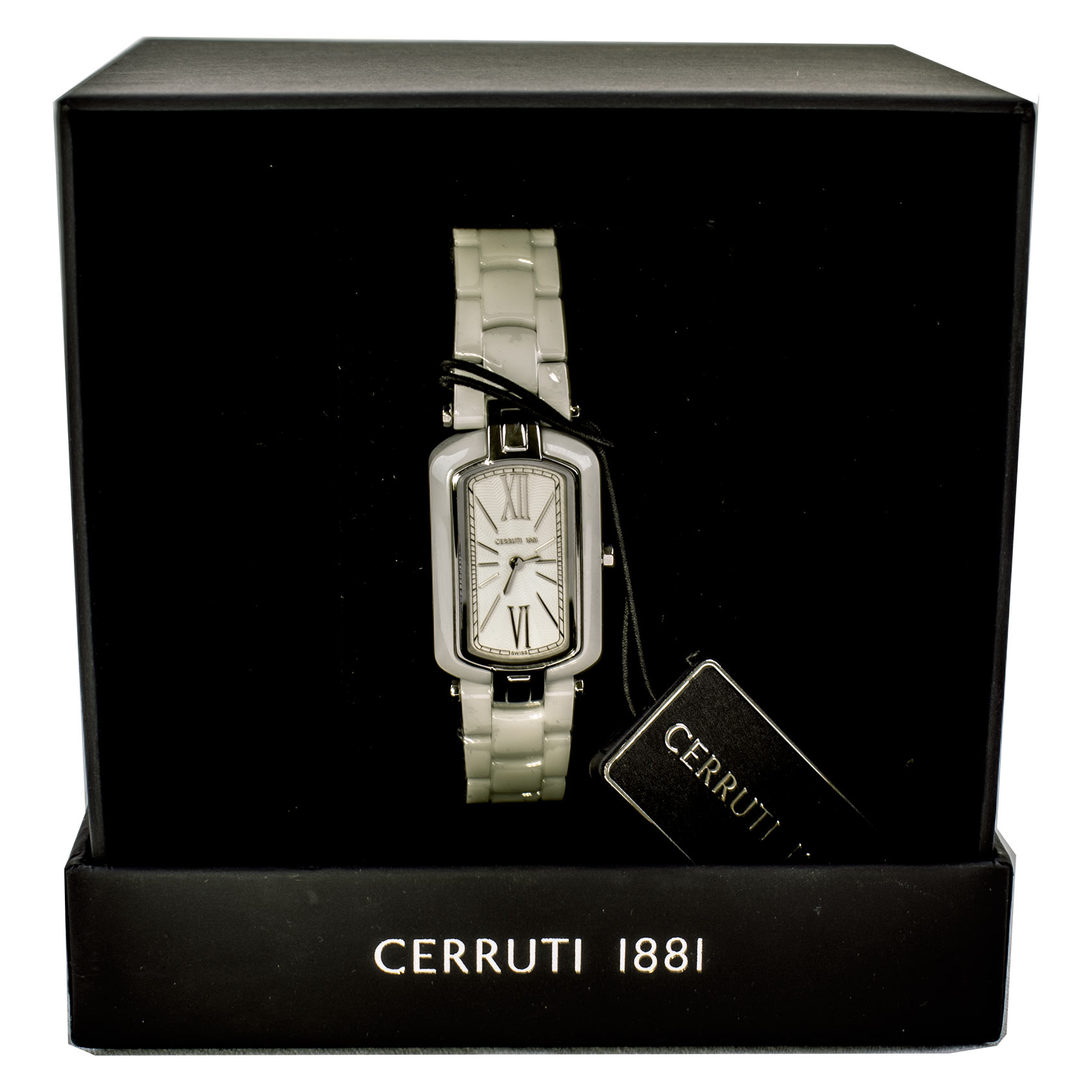 Cerruti 1881 Koktejlové luxusní dámské hodinky s keramickým náramkem